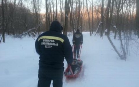 В Пензе спасатели эвакуировали лыжника, потерявшего сознание в лесу