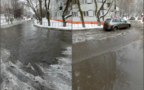 Паводок затапливает улицы Пензы. Фото - жалобы горожан