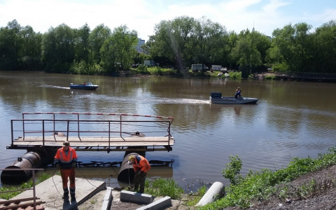 В Пензе понтонный мост на острове Пески обещают открыть до 5 июня