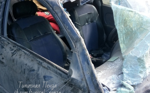 Под Пензой KIA вылетела в кювет и перевернулась четыре раза