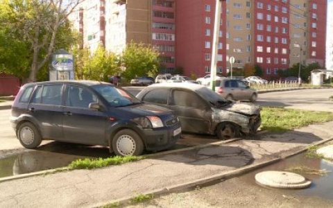 В Терновке ночью сожгли две иномарки