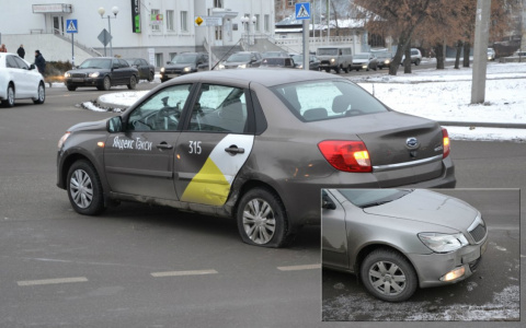 ДТП в Пензе: водителя авто с символикой "Яндекс Такси" увезла "Скорая"