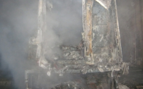 В ночь на 31 декабря на трассе в Пензенском районе загорелась фура