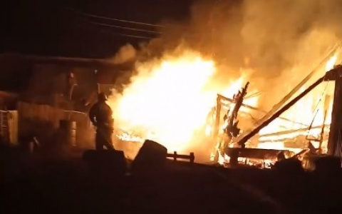 В Пензенской области случился страшный  пожар – видео