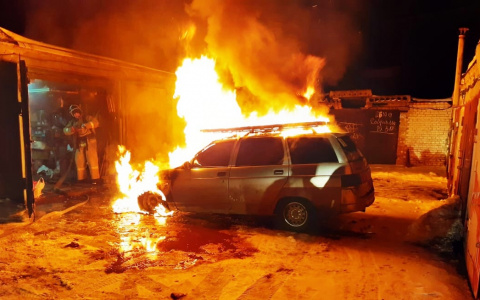 В Пензенской области водитель сгорел в собственной машине