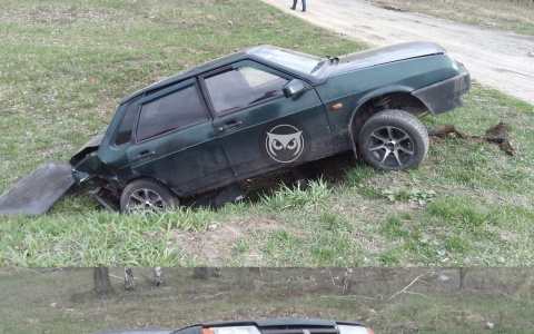 В Пензенской области легковая машина вылетела с трассы в кювет