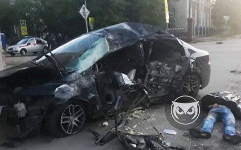 Появилось фото с места ДТП в Сердобске, где погибли два человека