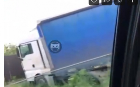 "Прилегла": в Пензенской области фура вылетела с дороги