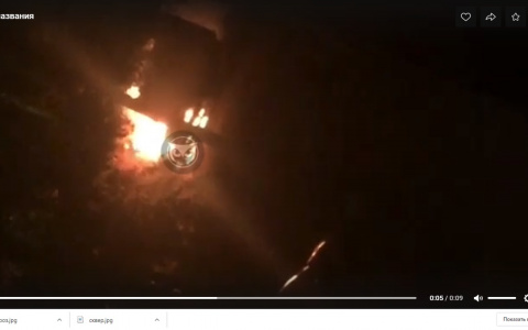 Сгорела ГАЗель: в Пензе около полуночи полыхал автомобиль