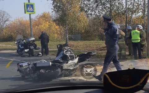 В Пензенской области «Приора» протаранила мотоцикл