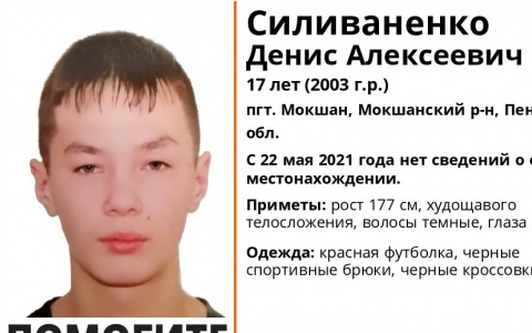 В Пензенской области разыскивают 17-летнего подростка