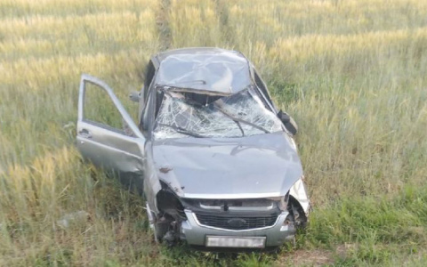 На трассе под Пензой произошла авария с «перевертышем»