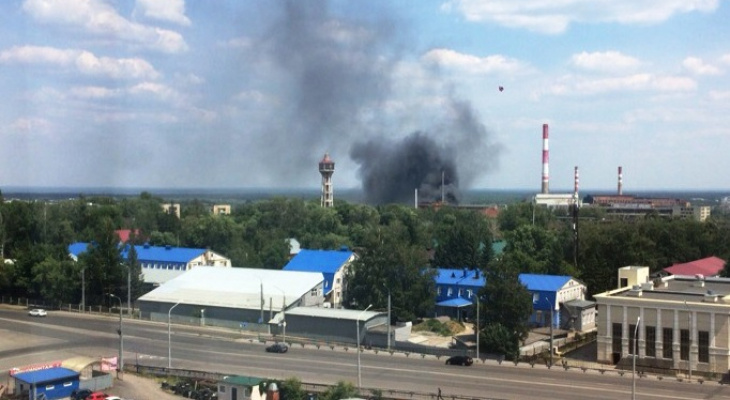 В Пензе на улице Ленина случился пожар