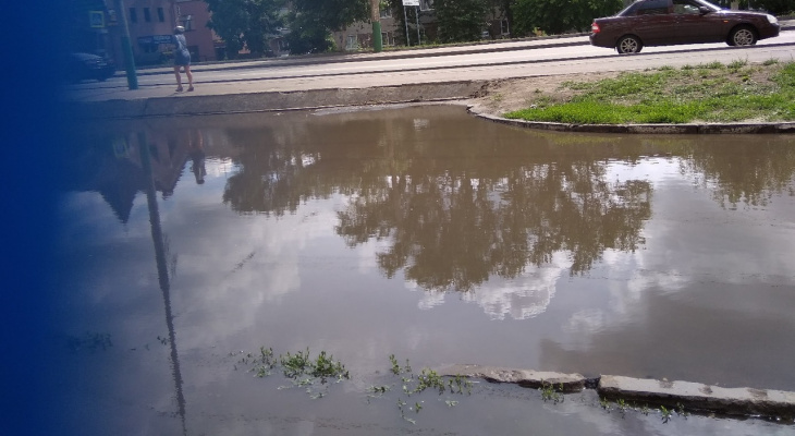ЧП в Пензе: в городе затопило улицу Калинина