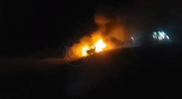 В Пензенской области загорелась машина с детьми