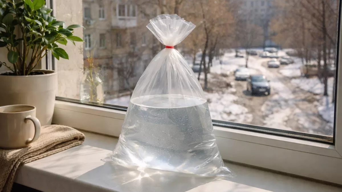 Пакет с водой на подоконнике: простой способ отпугнуть мух без химии