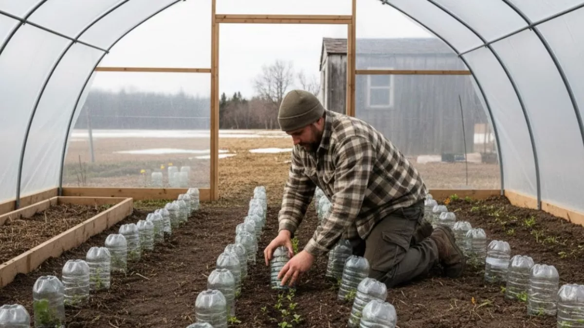 Вкопал в теплице 20 бутылок вместо капельного полива: система разом заставила томаты работать - корни толстые и в 3 раза длиннее