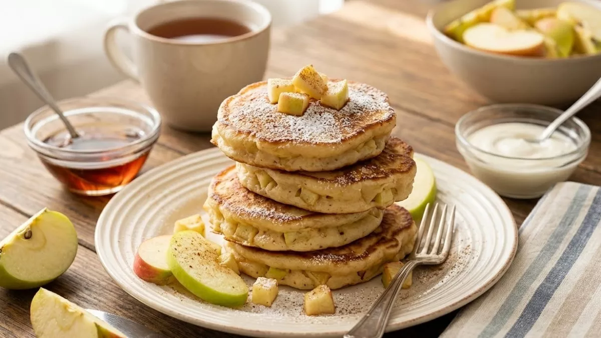 Пушистые яблочные оладьи не оседают и через сутки: каждый день готовлю на завтрак семье по бабушкиному рецепту 