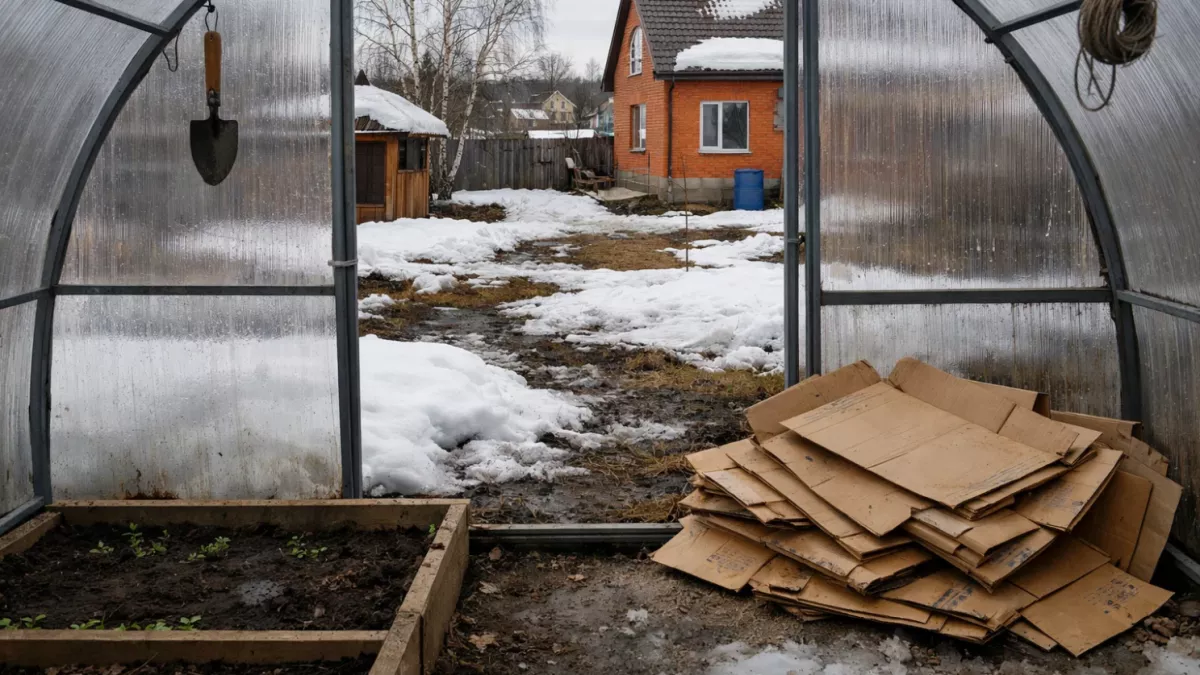 К весне собираю картонные коробки: их использую хитро использую в теплице - лучший прием для победы над кладоспориозом