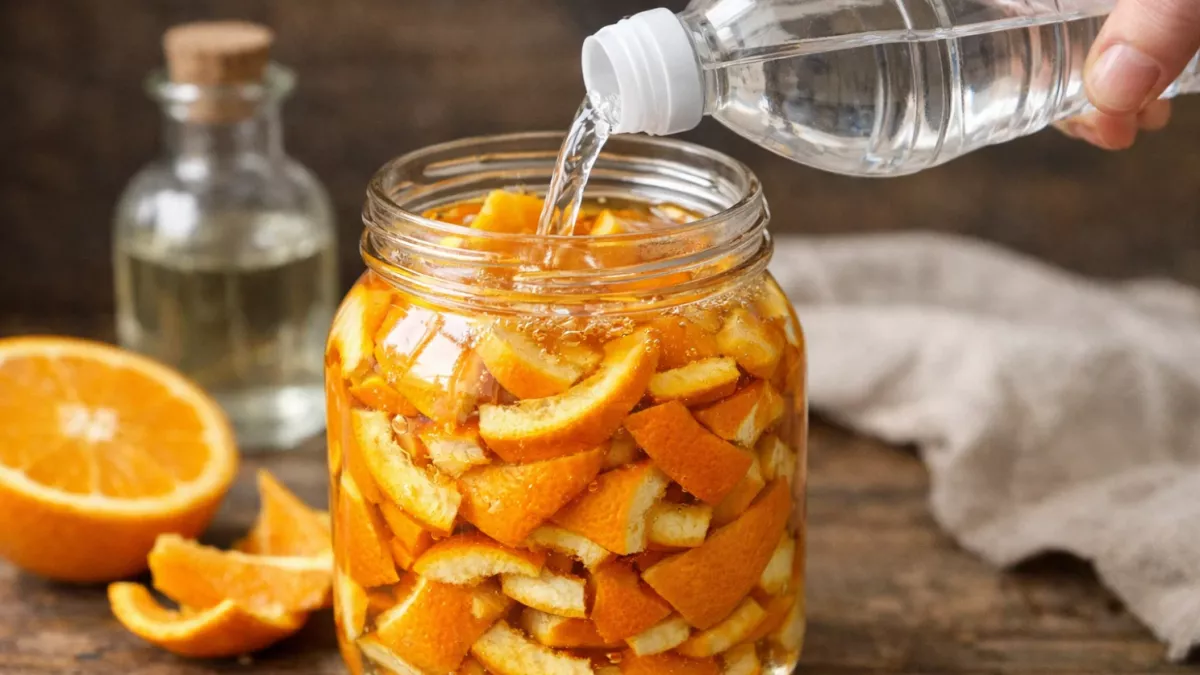 Апельсиновые корки заливаю уксусом — и не нарадуюсь своей хитрости: отличный лайфхак для хозяек