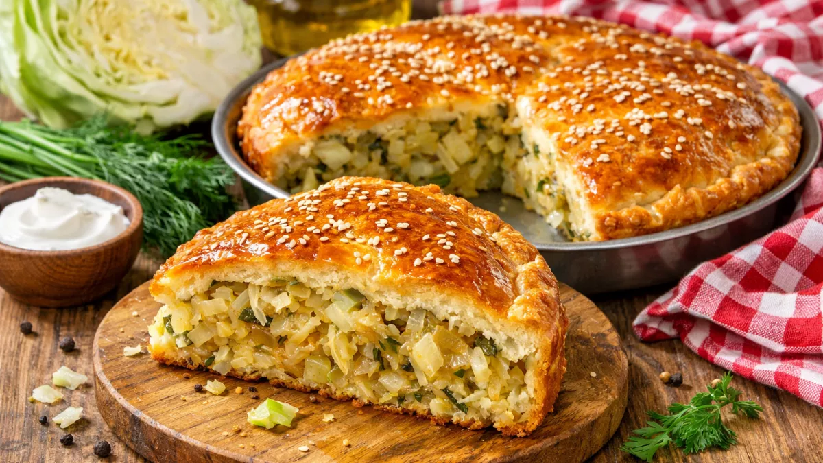 Капустный заливной пирог "Три стакана": в 100 раз вкуснее шарлотки - и намного проще готовить 