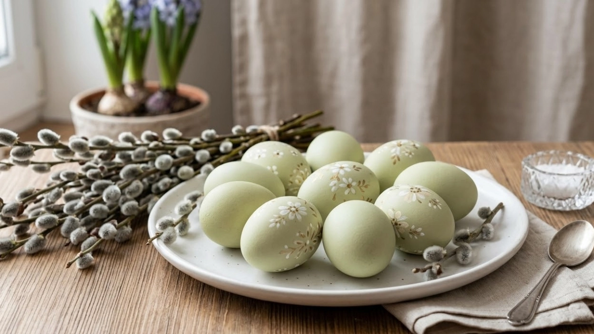 Луковое "рыжьё" для яиц - в мусорку: вместо шелухи лука беру 2 продукта — получаю на Пасху фисташковые крашенки