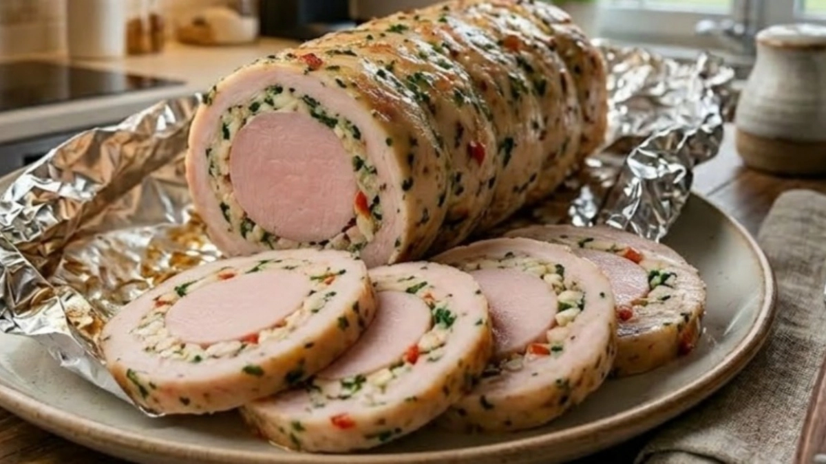 Заворачиваю в фольгу как конфету — и в духовку: куриная колбаса к завтраку с пылу с жару — сочная и без лишней химии