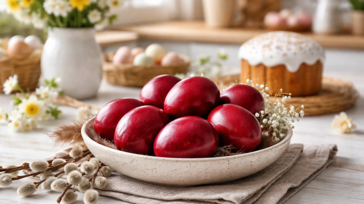 Больше не коплю надоевшую луковую шелуху: крашу яйца на Пасху одним овощем — такого яркого и насыщенного цвета раньше не видела