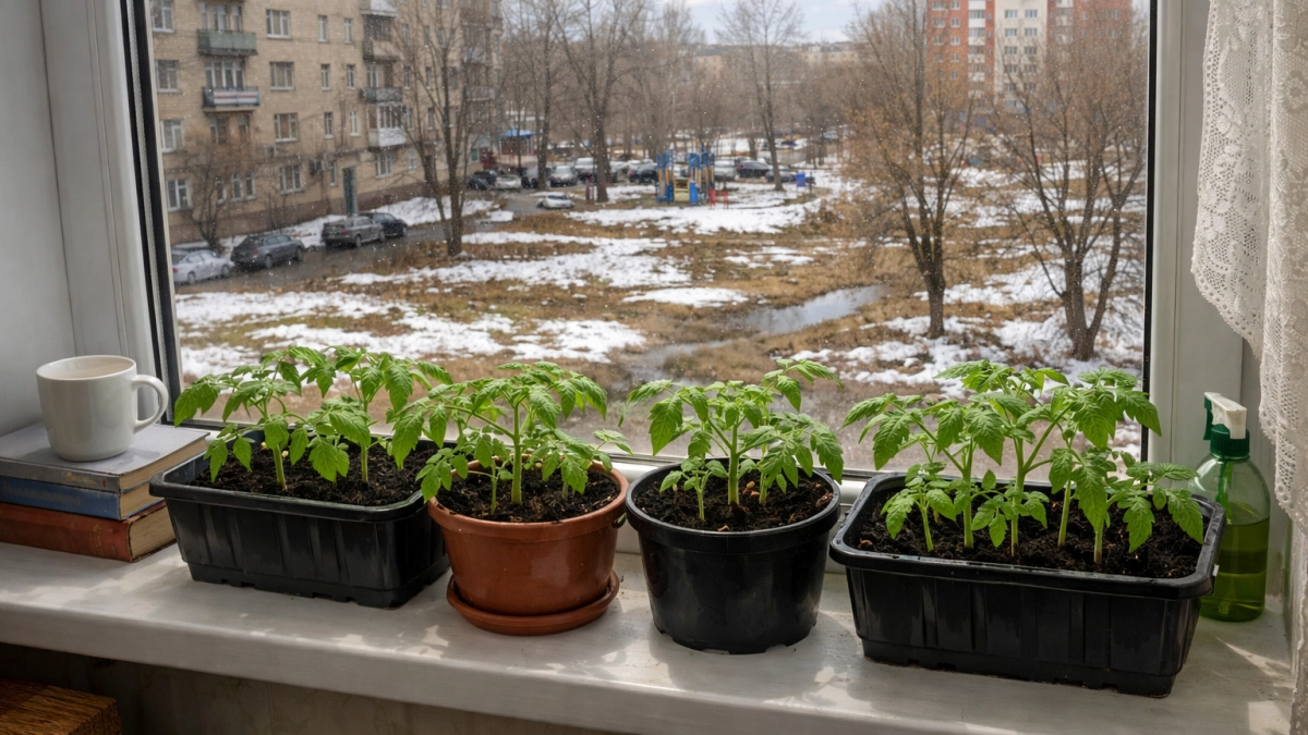 Рассада окрепла за 3 дня после простой подкормки — теперь не знаю, куда девать все излишки с подоконника