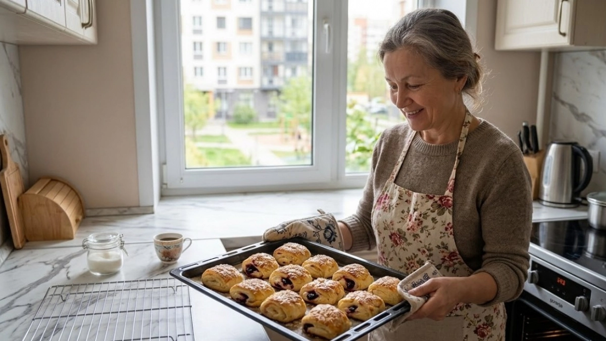 Беру слоеное тесто и 2 яйца: ароматные пухляши с начинкой за 30 мин — вкуснее бутеров на завтрак