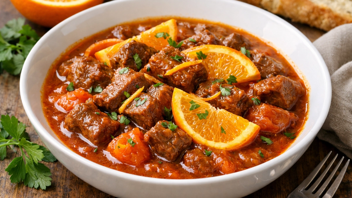 Теперь постоянно делаю апельсиновый гуляш: мясо мягче и необычный вкус. Делает простой гарнир обалденным блюдом