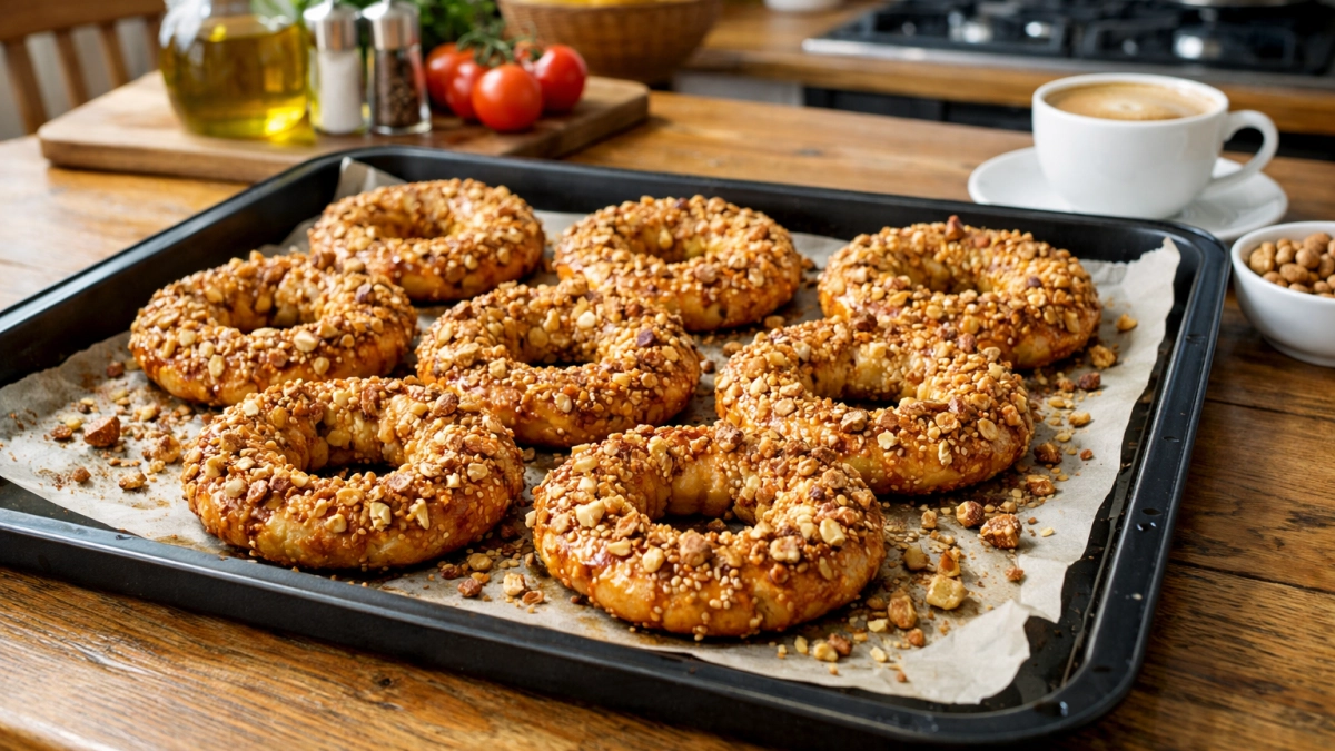 Забыла про скучные булочки — теперь пеку турецкие бублики с орехами, нежные и ажурные - семья в восторге