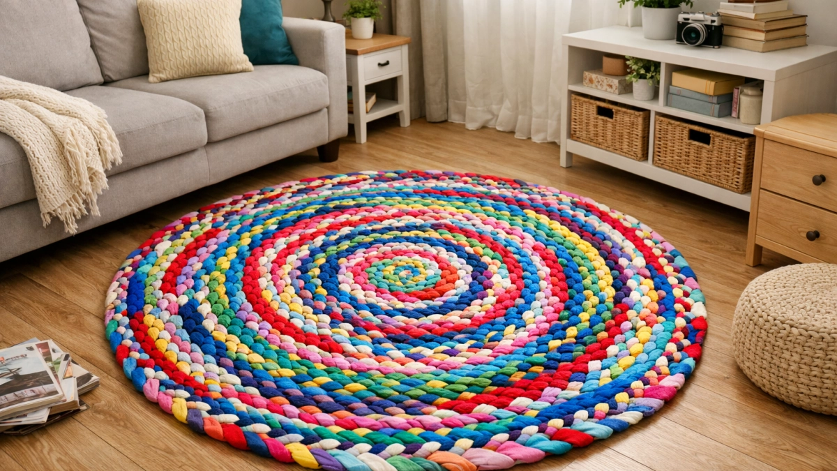 Коврики из старых футболок своими руками: дизайнерская техника плетения косичек - справится любая хозяйка 