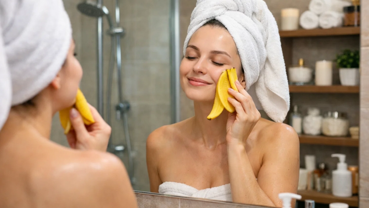 Патчи больше в моде: протираю лицо с утра банановой кожурой - необычная, но эффективная процедура для красоты кожи