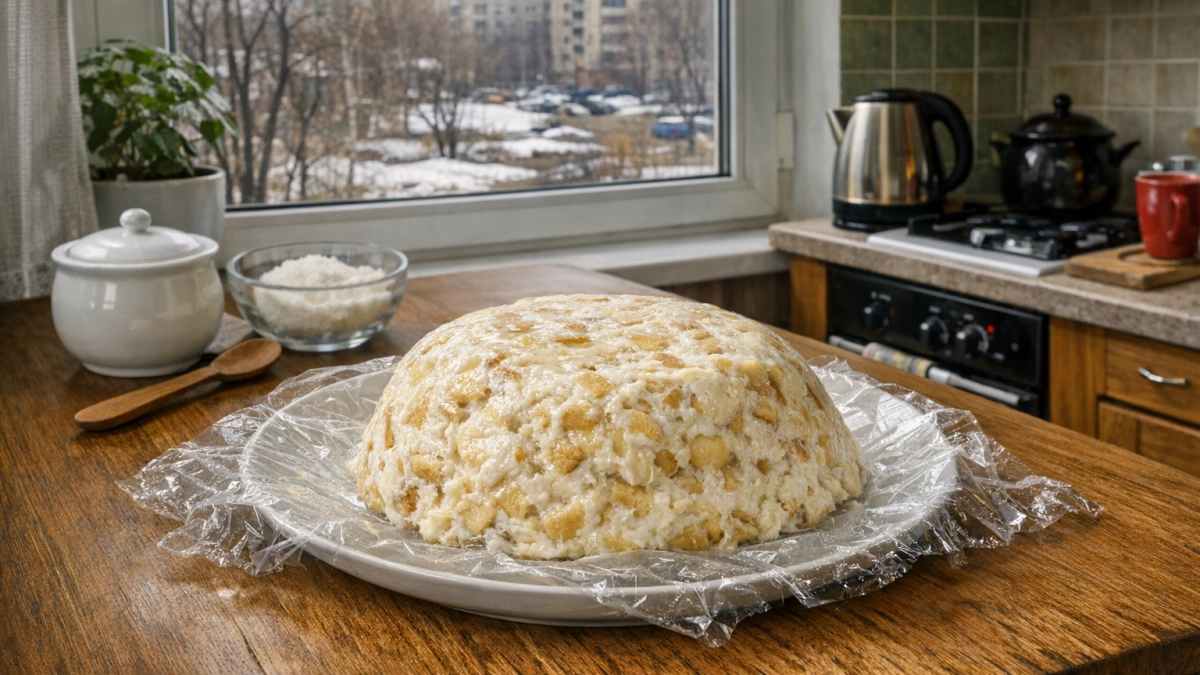 Беру печенье-рыбки и пакет сметаны: торт за 5 минут без выпечки, яиц и мороки - нежный сливочный вкус 