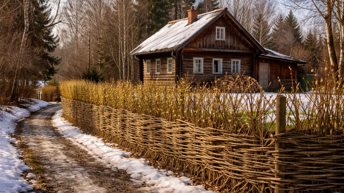 Живая изгородь из ивы за 1 сезон: все дело в технологии посадки и плетения - страшный профлист оставьте для деревенщины  