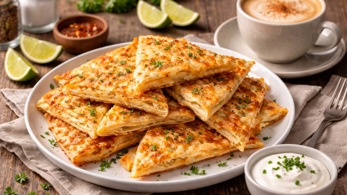 Сырные лепёшки за 5 минут: хрустящие снаружи, нежные внутри — идеальны вместо хлеба или к чаю