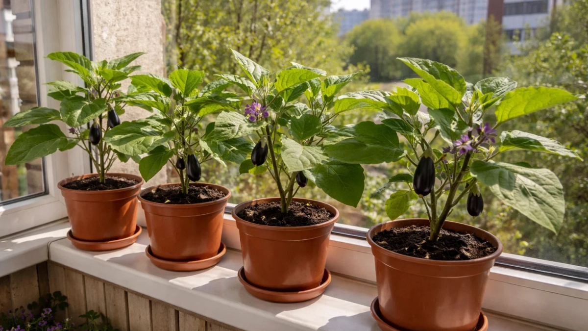 Вырастила баклажаны в горшках на балконе — урожай больше, чем на огороде, и без хлопот