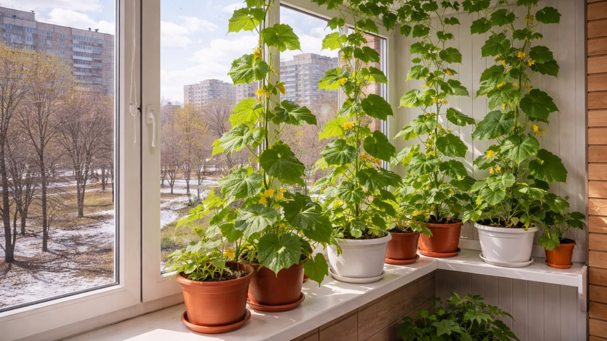 Вырастить огурцы на лоджии просто: способ, который даёт свежие плоды без грядки - собираю урожай каждый день