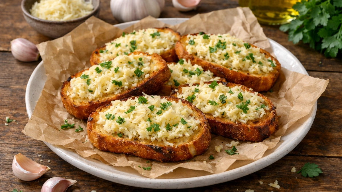 10 минут — и на столе горячие бутерброды с сыром и чесноком: простой рецепт, который всегда выручает