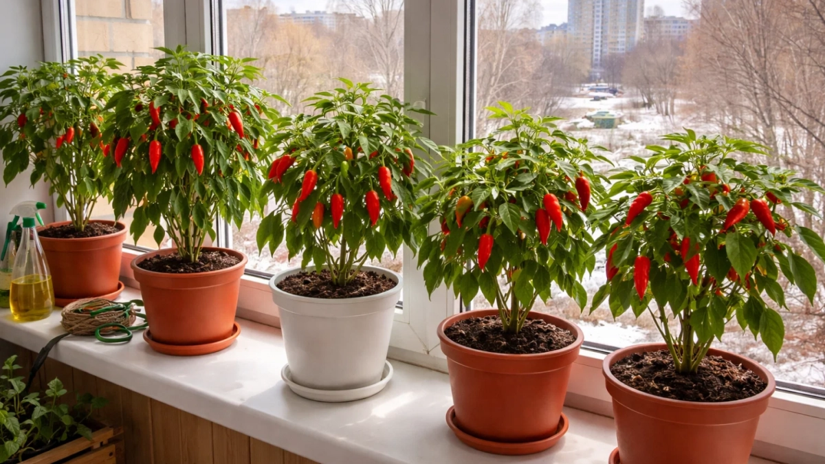 Острый перец растет дома без усилий: простой трюк, который превращает подоконник в мини-огород