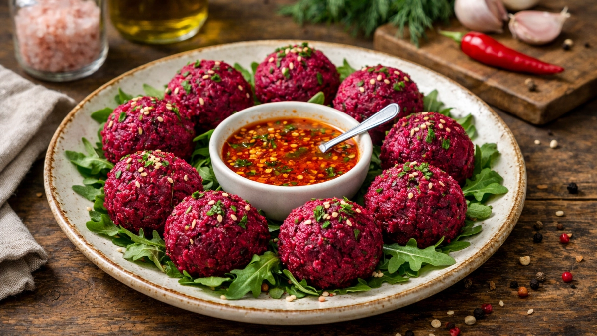 Любителям восточной кухни особенно понравится: пикантная овощная закуска из свеклы - яркая, остренькая и с оригинальной подачей 