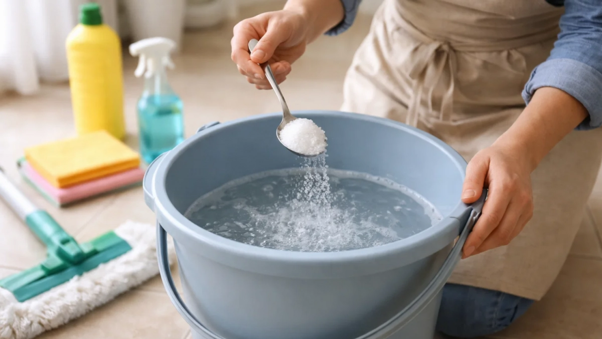 Добавила соль в воду для мытья пола — и удивилась эффекту: перемены заметила вся семья