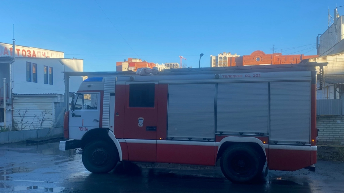 В Пензе на Аустрина при пожаре пострадал мужчина
