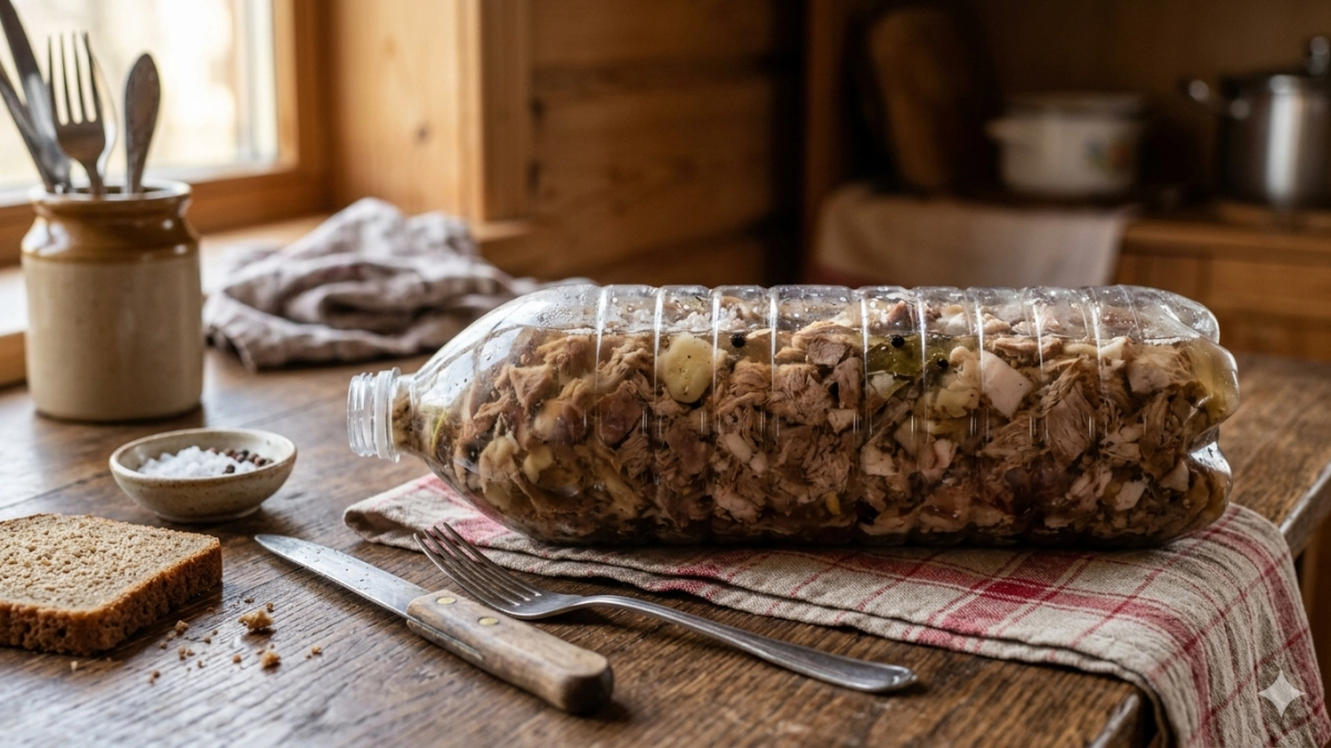 Вареное мясо в бутылку — на утро вкусная колбаска готова: ни химии, ни порошков, ни консервантов — идеально на бутерброды