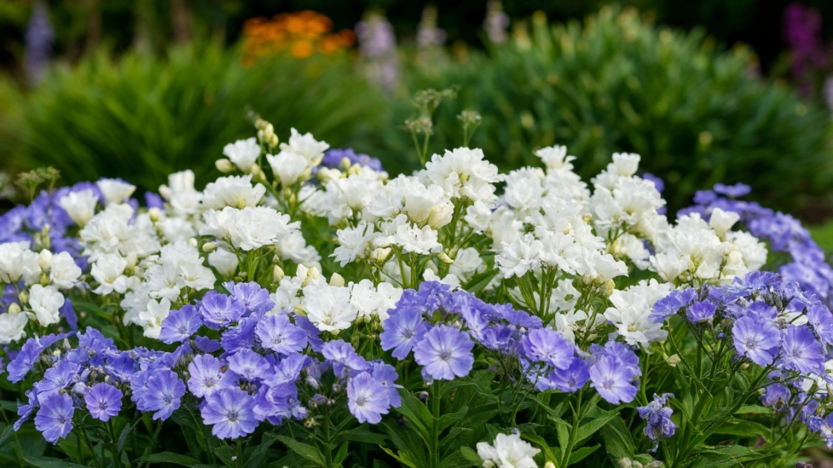Белый фонтан из жемчужин и синие реки: 5 многолетников - цветут все лето и зимуют без укрытия в любом регионе РФ