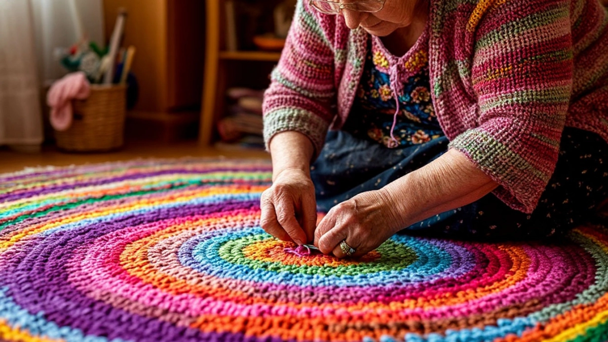 Старые футболки берегу как зеницу ока — плету коврики: простая техника, которая каждой знакома с детства