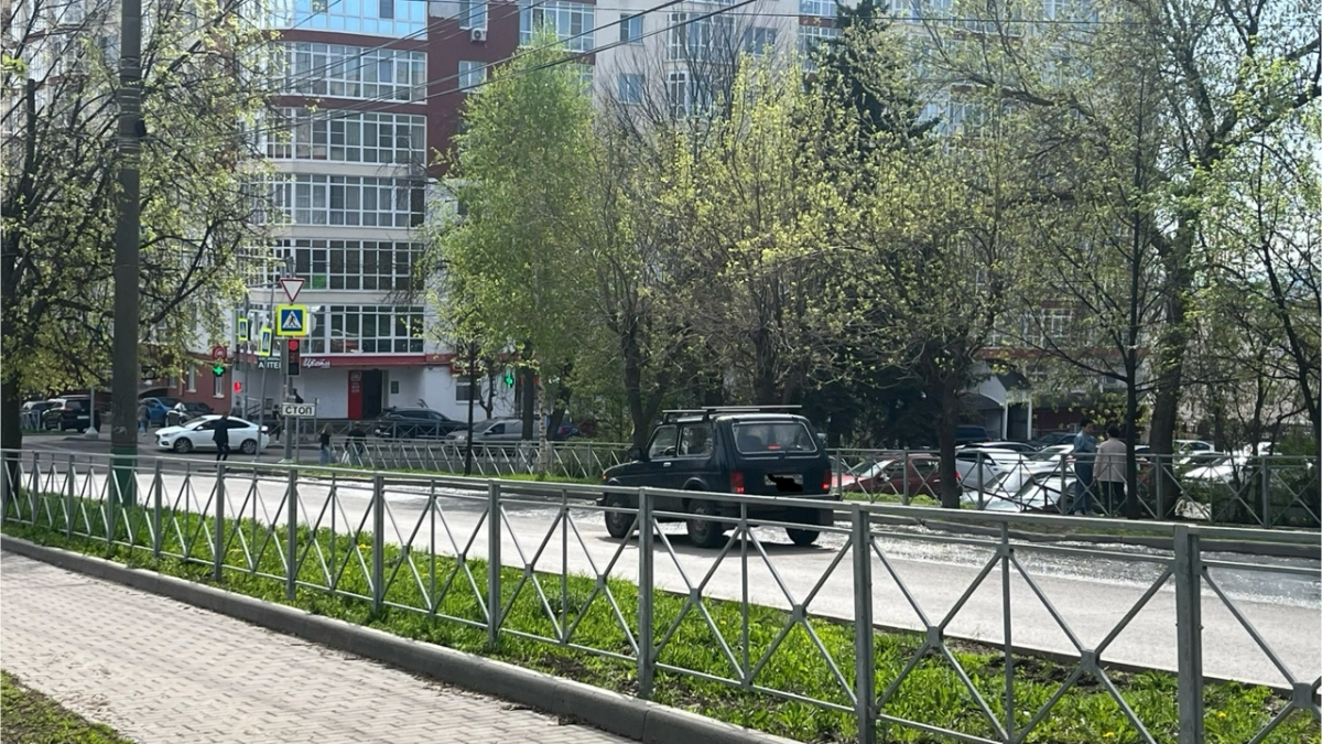 На улице Чкалова в Пензе загорелась легковушка