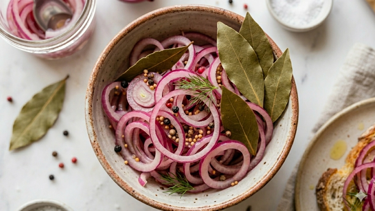 Готовлю маринованный лук по рецепту "трёхминутка" - хрустящая вкуснятина и к рыбе, и к мясу, и просто на хлебушек