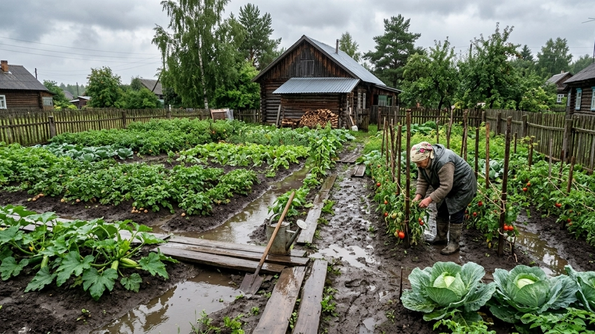 После затяжных ливней - на даче в первую очередь: как привести участок в порядок за 2 дня